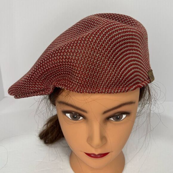 Dockers News Boy Red/Tan Textile Mesh Breathable Hat Size Large - Picture 4 of 8